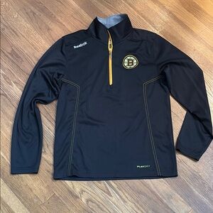 Boston Bruins Reebok Black and Gold Pullover